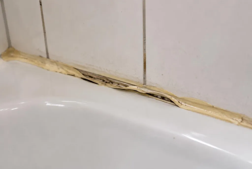 Kitbedrijf Nootdorp – loslatende kit naast het bad